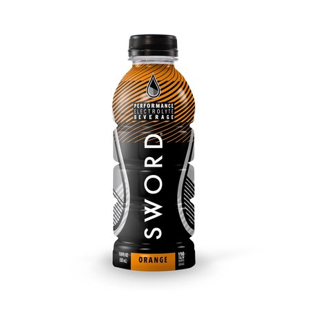 SWORD PERFORMANCE Ready To Drink Bottle, Balanced Electrolytes, Orange, 12 PK G700494021